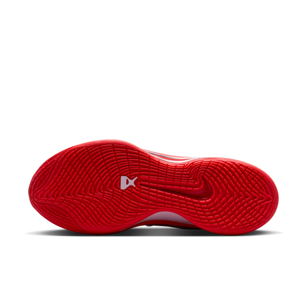 Nike A'One Breathable Basketball Shoes Unisex Red Silver - View 2