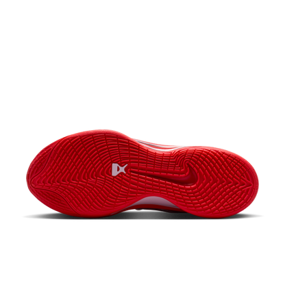 Nike A'One Breathable Basketball Shoes Unisex Red Silver - View 2