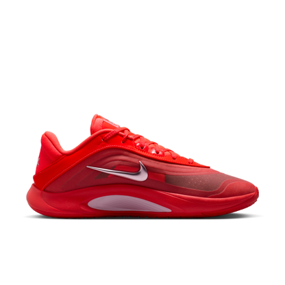 Nike A'One Breathable Basketball Shoes Unisex Red Silver - View 3
