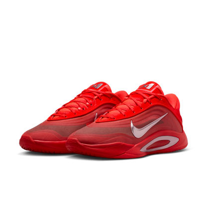 Nike A'One Breathable Basketball Shoes Unisex Red Silver - View 5