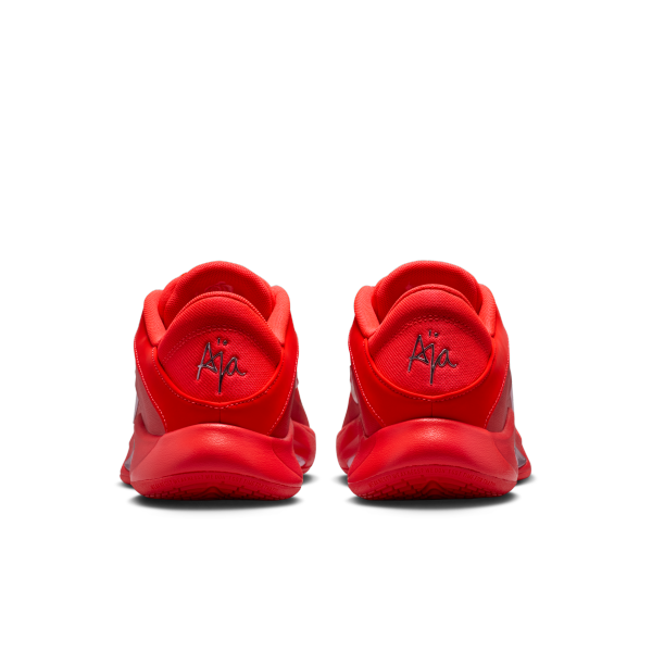 Nike A'One Breathable Basketball Shoes Unisex Red Silver - View 6