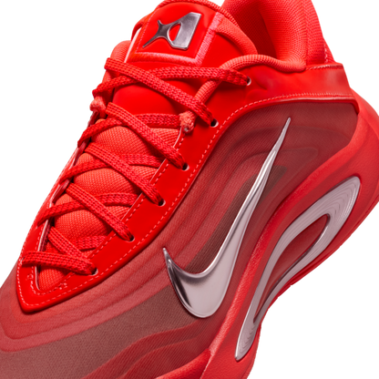 Nike A'One Breathable Basketball Shoes Unisex Red Silver - View 7