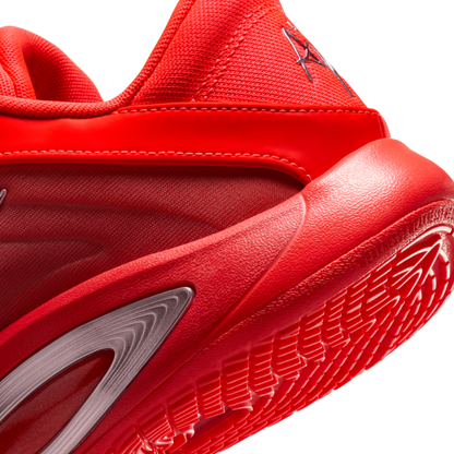 Nike A'One Breathable Basketball Shoes Unisex Red Silver - View 8