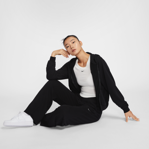 Nike Sportswear CHILL TERRY Knitted Sweatpants Women's Black - View 6