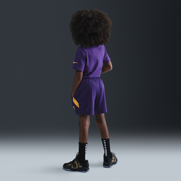 Nike Dri Fit Shorts Kids' Court Purple/University Gold/University Gold - View 4