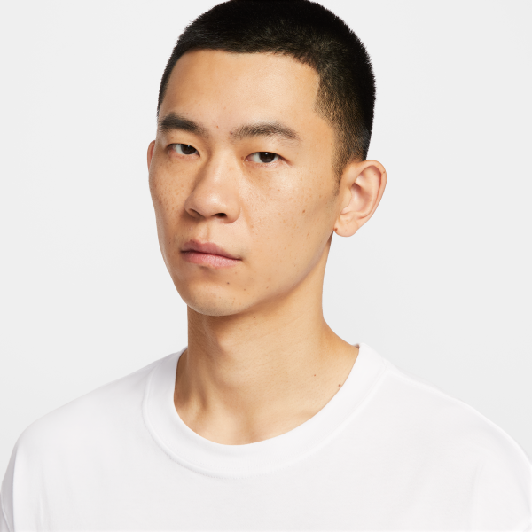 Nike Swoosh T Shirts Men's White Crew Neck Moderate - View 3