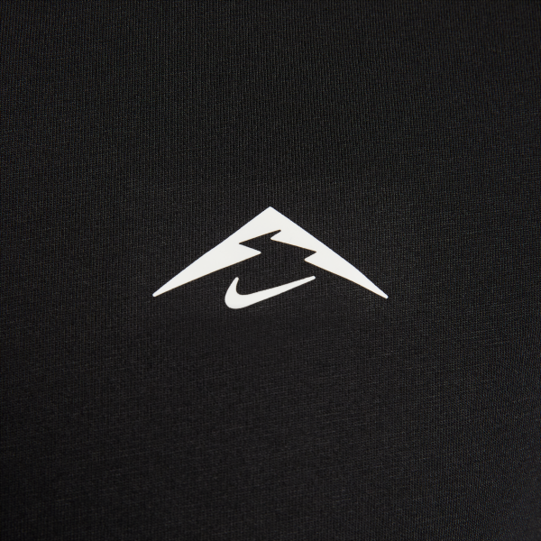 Nike Dri FIT Trail Solar Chase Running T Shirt Men's Black/Peak White - View 4