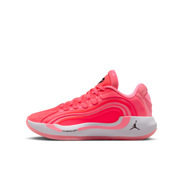 Jordan Luka 4 Slip Resistant Abrasion Resistant Low top Children's Basketball Shoes Red Unisex - View 1