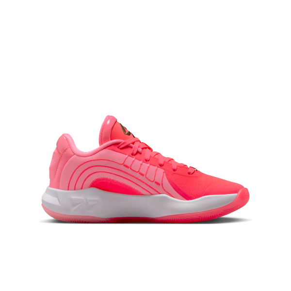 Jordan Luka 4 Slip Resistant Abrasion Resistant Low top Children's Basketball Shoes Red Unisex - View 3