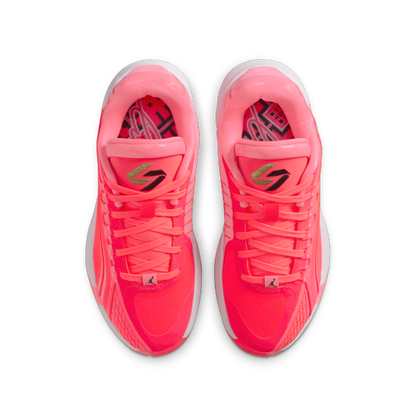 Jordan Luka 4 Slip Resistant Abrasion Resistant Low top Children's Basketball Shoes Red Unisex - View 4