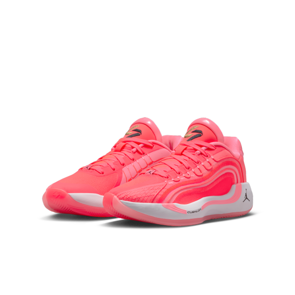 Jordan Luka 4 Slip Resistant Abrasion Resistant Low top Children's Basketball Shoes Red Unisex - View 5