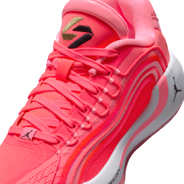 Jordan Luka 4 Slip Resistant Abrasion Resistant Low top Children's Basketball Shoes Red Unisex - View 7