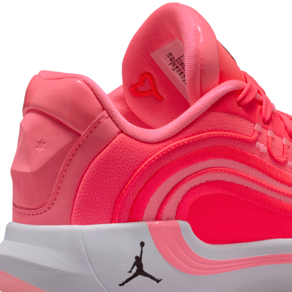 Jordan Luka 4 Slip Resistant Abrasion Resistant Low top Children's Basketball Shoes Red Unisex - View 9