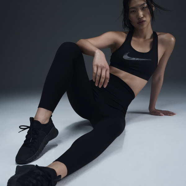Nike One Seamless Front Leggings Women's Black - View 2