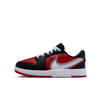 Jordan 1 Low top Kids' Skateboarding Shoes Red Black Kids' - View 1