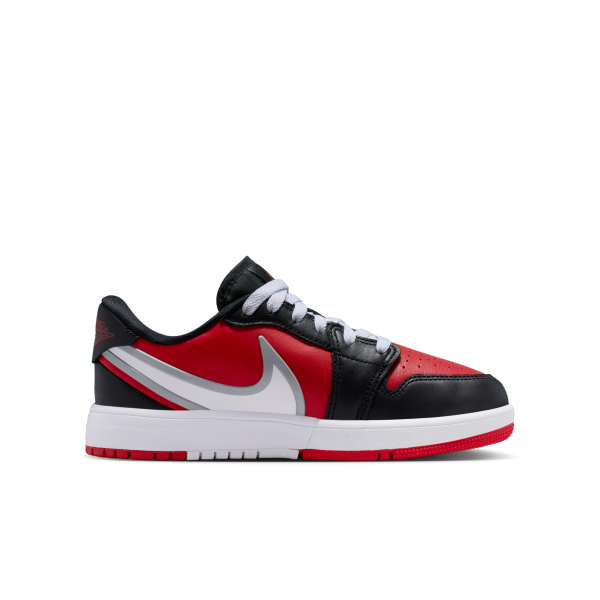 Jordan 1 Low top Kids' Skateboarding Shoes Red Black Kids' - View 3