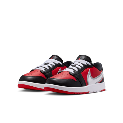Jordan 1 Low top Kids' Skateboarding Shoes Red Black Kids' - View 5