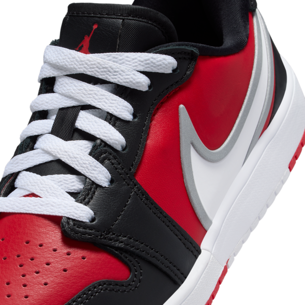 Jordan 1 Low top Kids' Skateboarding Shoes Red Black Kids' - View 7