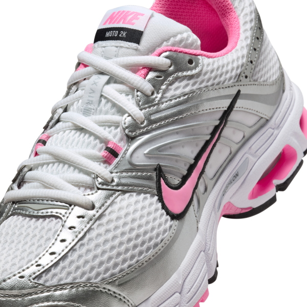 Nike Air Max Moto 2K Abrasion Resistant Low top Long Distance Running Sprint Running Shoes Silver Pink — Rescued #1