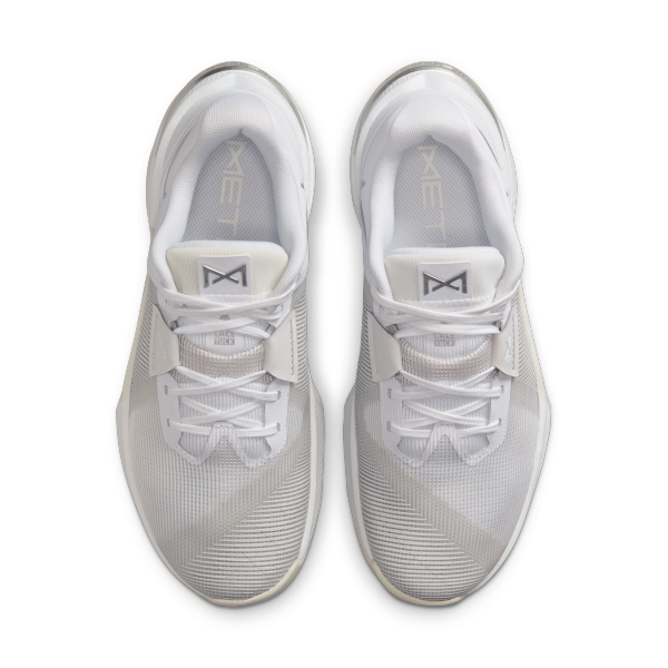 Nike Metcon 10 Breathable Training Shoes Women's White Gray - View 4