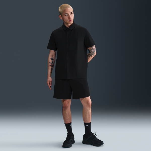 Nike Dri Fit Shirts Men's Black Lapel Moderate Shirt - View 4