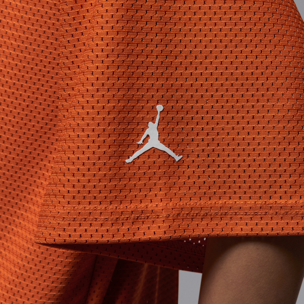 Jordan Mesh T Shirts Women's Orange V neck Moderate - View 5