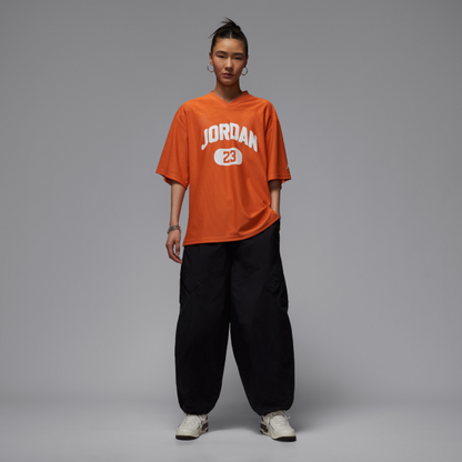 Jordan Mesh T Shirts Women's Orange V neck Moderate - View 7