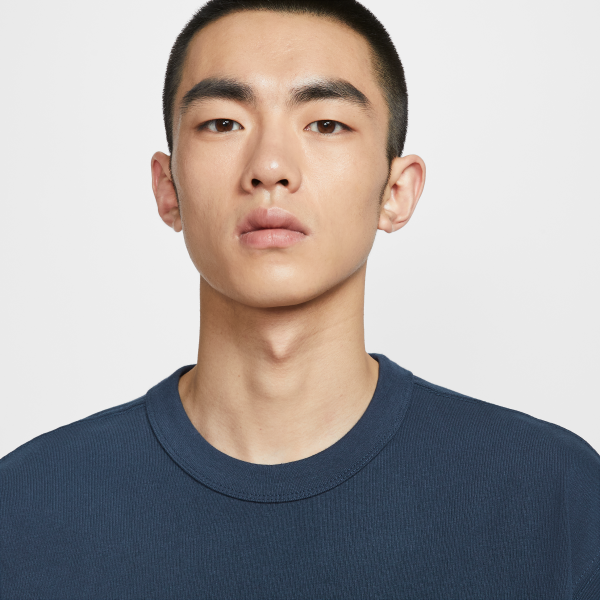 Nike T Shirts Men's Navy Blue Crew Neck Moderate - View 3