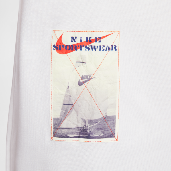 Nike T Shirts Men's White Crew Neck Moderate Straight Fit - View 4