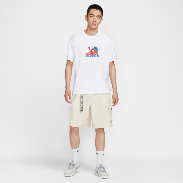 Nike T Shirts Men's White Crew Neck Moderate - View 6