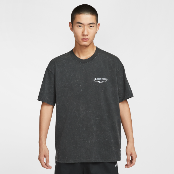 Nike SB T Shirts Men's Gray Black Crew Neck Moderate Straight Fit - View 2