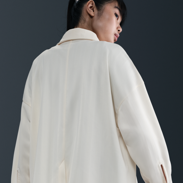 Nike Sportswear Women's Oversized Jacquard Striped Button Down Shirt - View 2