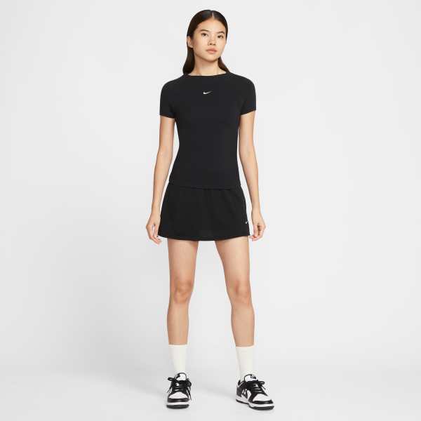 Nike T Shirts Women's Black Crew Neck Moderate - View 6