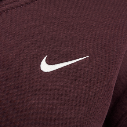 Nike NSW PHNX FLC CROP FZ HDY Jacket Women's Burgundy - View 5