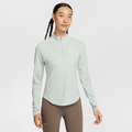 Nike T Shirts Green Stand Collar