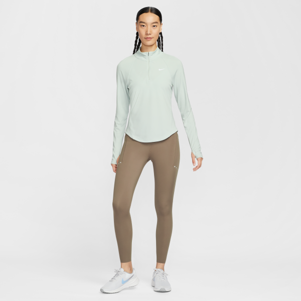 Nike T Shirts Women's Green Stand Collar Moderate - View 9