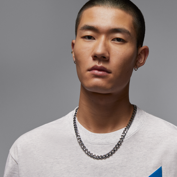 Jordan Brooklyn T Shirts Men's White Crew Neck Moderate - View 3