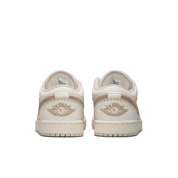 Jordan Air Jordan 1 Leather Breathable Low top Vintage Basketball Shoes Women's Beige - View 6