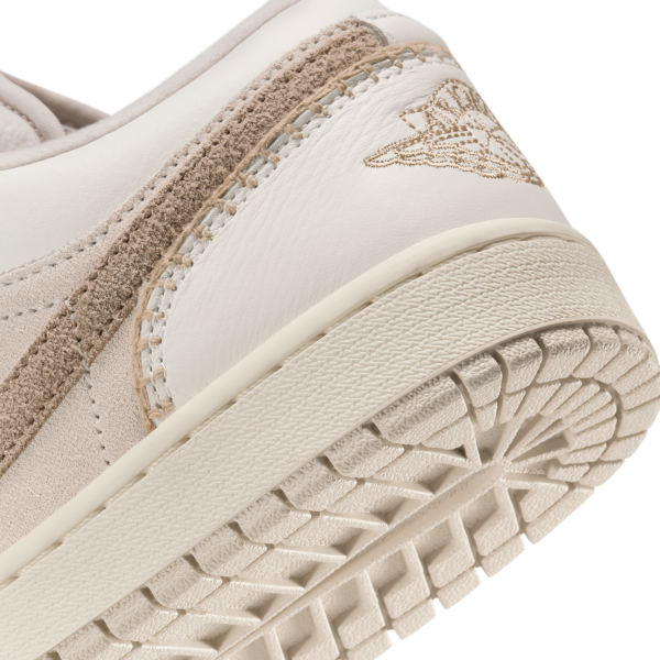 Jordan Air Jordan 1 Leather Breathable Low top Vintage Basketball Shoes Women's Beige - View 8
