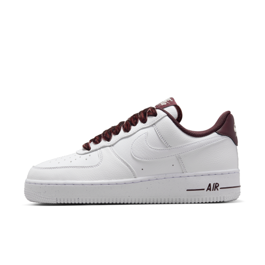 Nike Air Force 1 Leather Skateboard Shoes Women's White Red - View 1