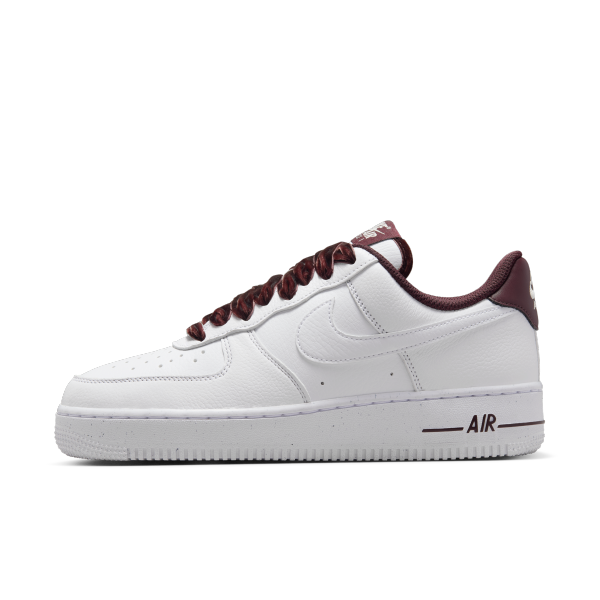 Nike Air Force 1 Leather Skateboard Shoes White Red — Rescued #1