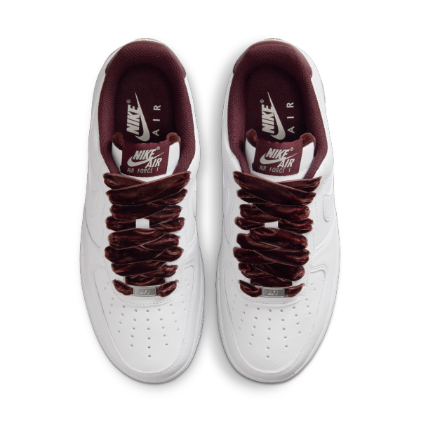 Nike Air Force 1 Leather Skateboard Shoes White Red — Rescued #1