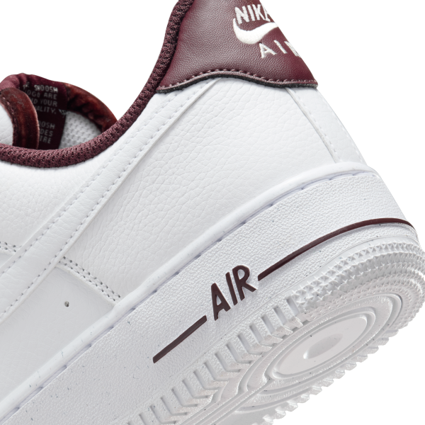 Nike Air Force 1 Leather Skateboard Shoes White Red — Rescued #1