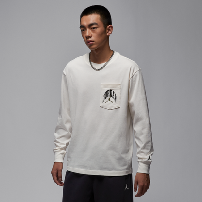 Jordan T Shirts Men's White Crew Neck Moderate Straight Fit - View 1