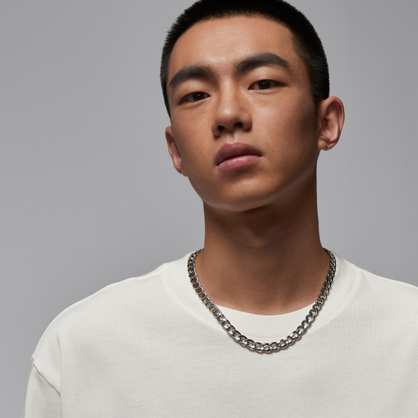 Jordan T Shirts Men's White Crew Neck Moderate Straight Fit - View 3