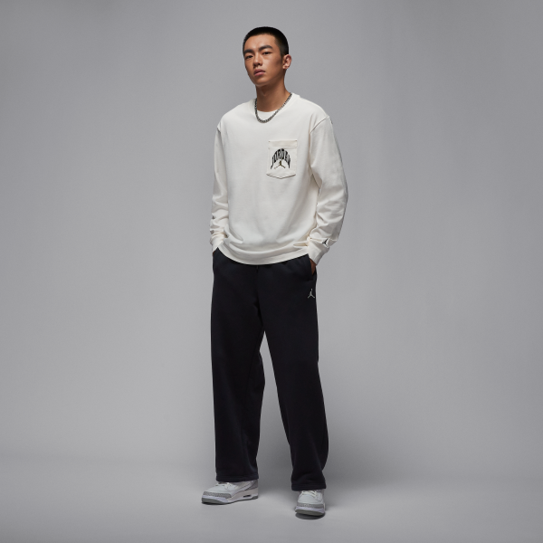 Jordan T Shirts Men's White Crew Neck Moderate Straight Fit - View 6