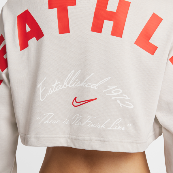 Nike T Shirts Women's White Crew Neck Moderate - View 5