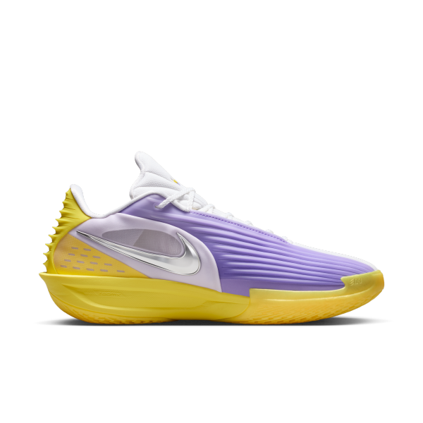 Nike GT Cut 3 Turbo Basketball Shoes Unisex White Yellow Purple - View 3