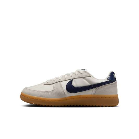 Nike Field General Slip Resistant Abrasion Resistant Low top Kids Lifestyle Shoes Beige/Dark Blue Unisex - View 1