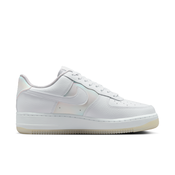 Nike Air Force 1 Leather Low top Skateboard Shoes Women's White - View 3